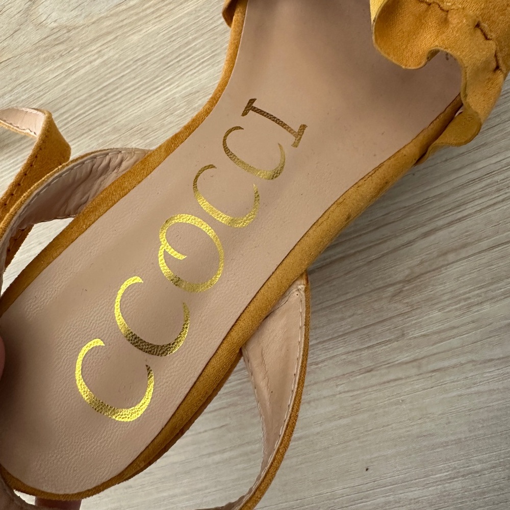 CCOCCI Yellow Espadrille Shoes with Ankle Strap - Picture 6 of 7